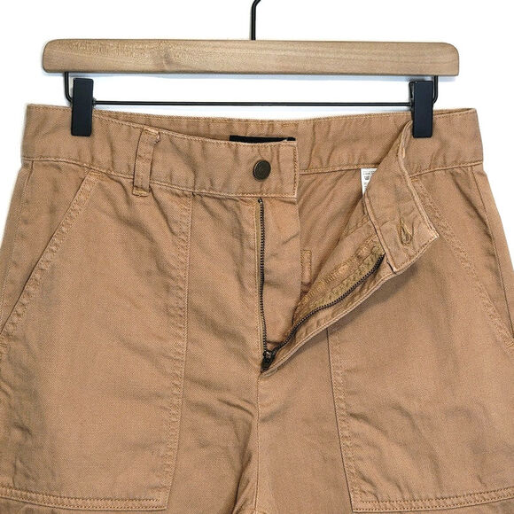 Banana Republic Relaxed Surplus Cargo Utility Pant Crop Tan Khaki Casual 4 - Picture 5 of 16